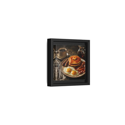 Side Mockup 24. Vintage Full Breakfast Classic Breakfast shown as stretched canvas wall art
