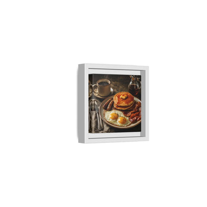 Side Mockup 22. Vintage Full Breakfast Classic Breakfast shown as stretched canvas wall art