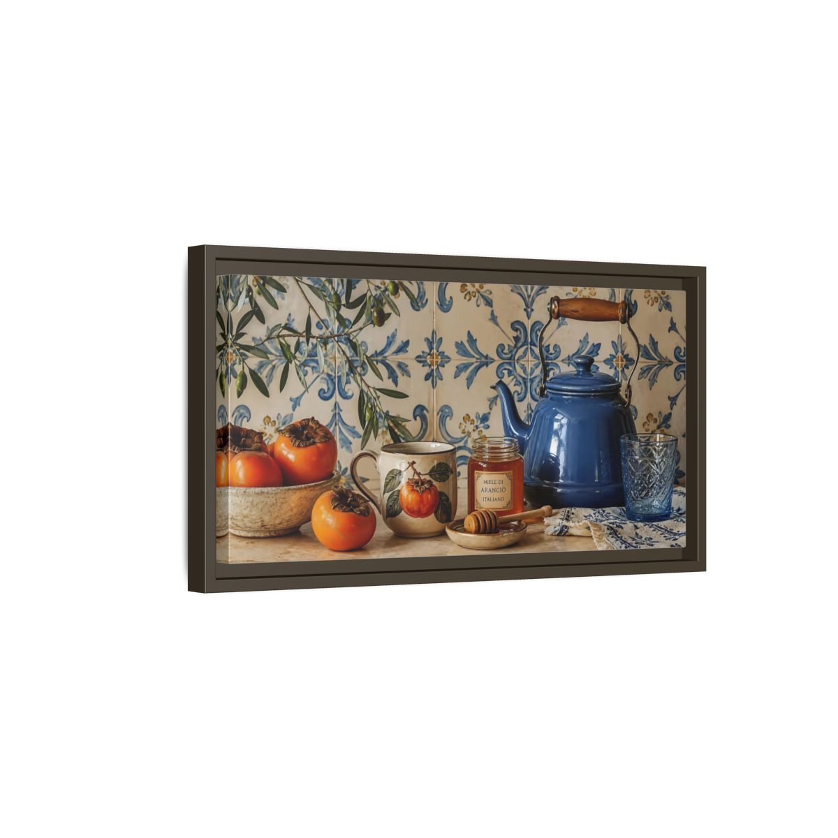 Side Mockup 7. Vintage Kitchen Still Life Vintage Kitchen Still Life shown as framed canvas print