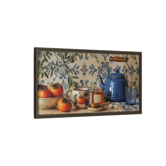 Main Mockup. Vintage Kitchen Still Life Vintage Kitchen Still Life shown as framed canvas print
