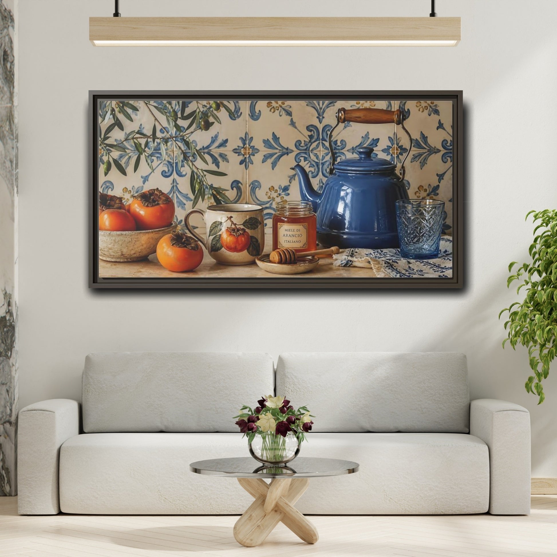 Mockup 2. Vintage Kitchen Still Life Vintage Kitchen Still Life shown as framed canvas print