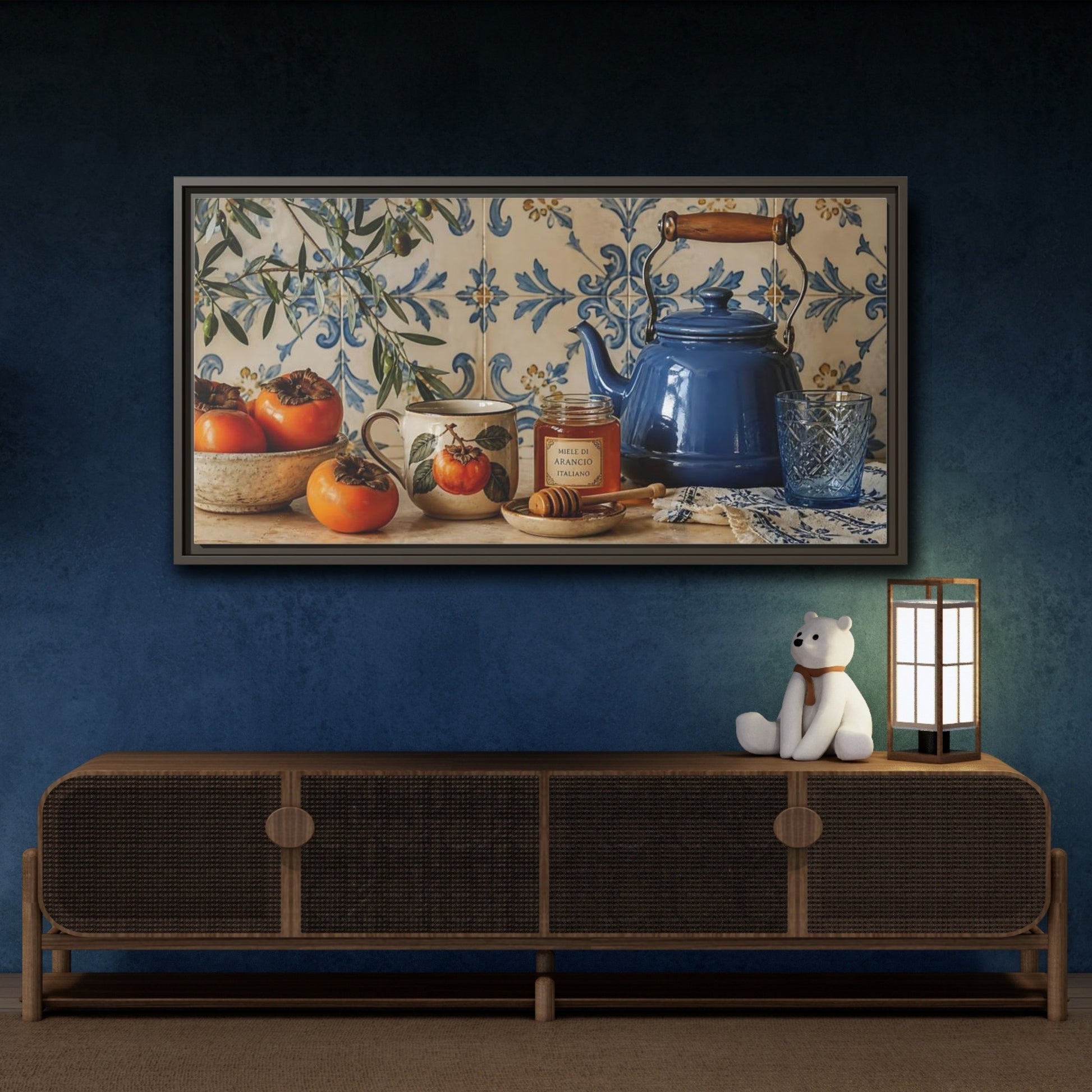 Mockup 4. Vintage Kitchen Still Life Vintage Kitchen Still Life shown as framed canvas print