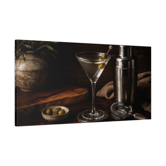 Main Mockup. Vintage Martini Classic Martini shown as canvas print