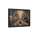 Side Mockup 6. Vintage Subway Station Vintage Subway Scene shown as stretched canvas wall art