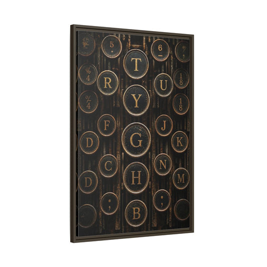 Main Mockup. Vintage Typewriter Keys Vintage Typewriter Keys shown as stretched canvas wall art