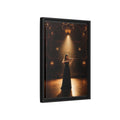 Side Mockup 6. Vintage Violinist Warm Gold Black shown as stretched canvas wall art