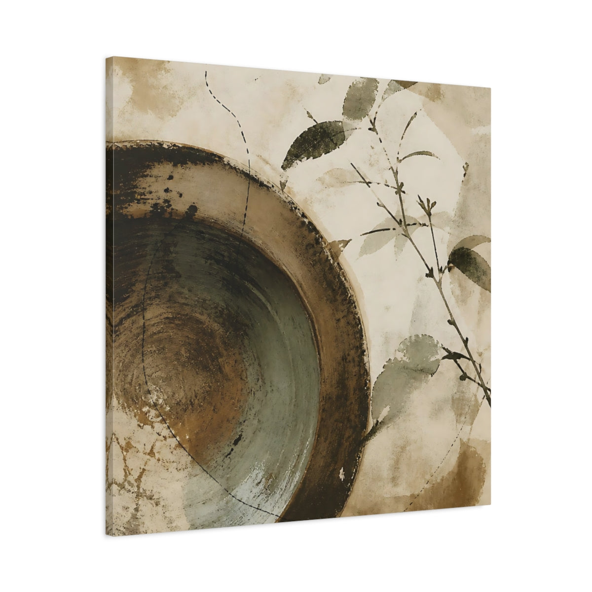 Main Mockup. Wabi Sabi Bowl shown as canvas print
