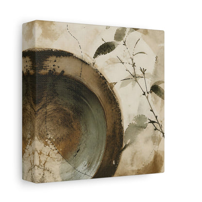 Side Mockup 2. Wabi Sabi Bowl shown as canvas print