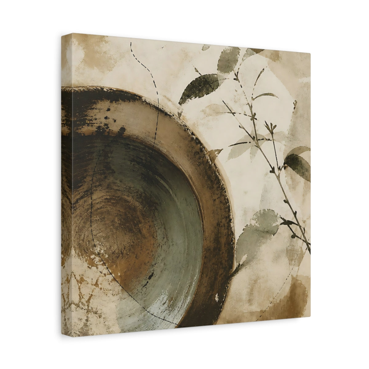 Side Mockup 7. Wabi Sabi Bowl shown as canvas print
