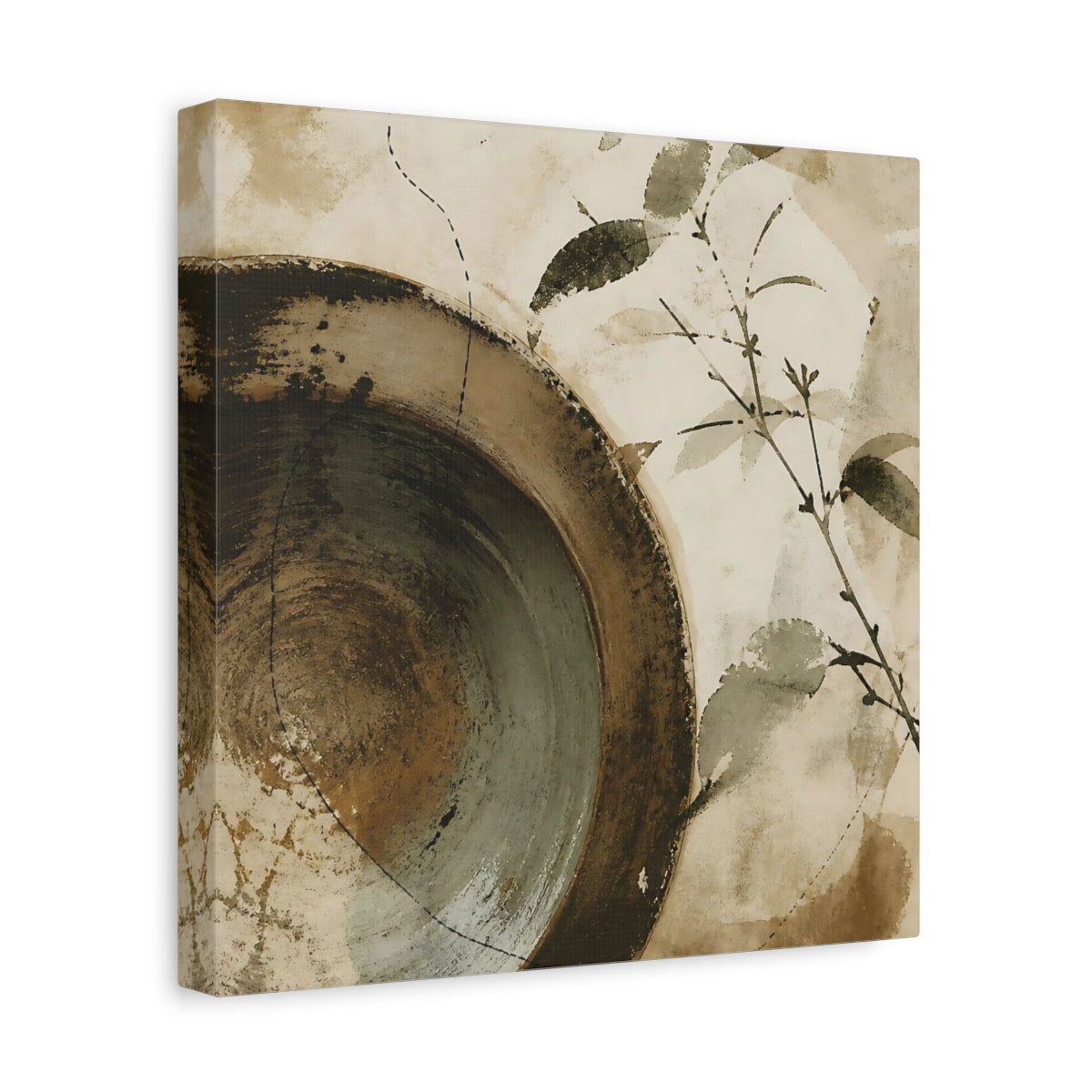 Side Mockup 8. Wabi Sabi Bowl shown as canvas print