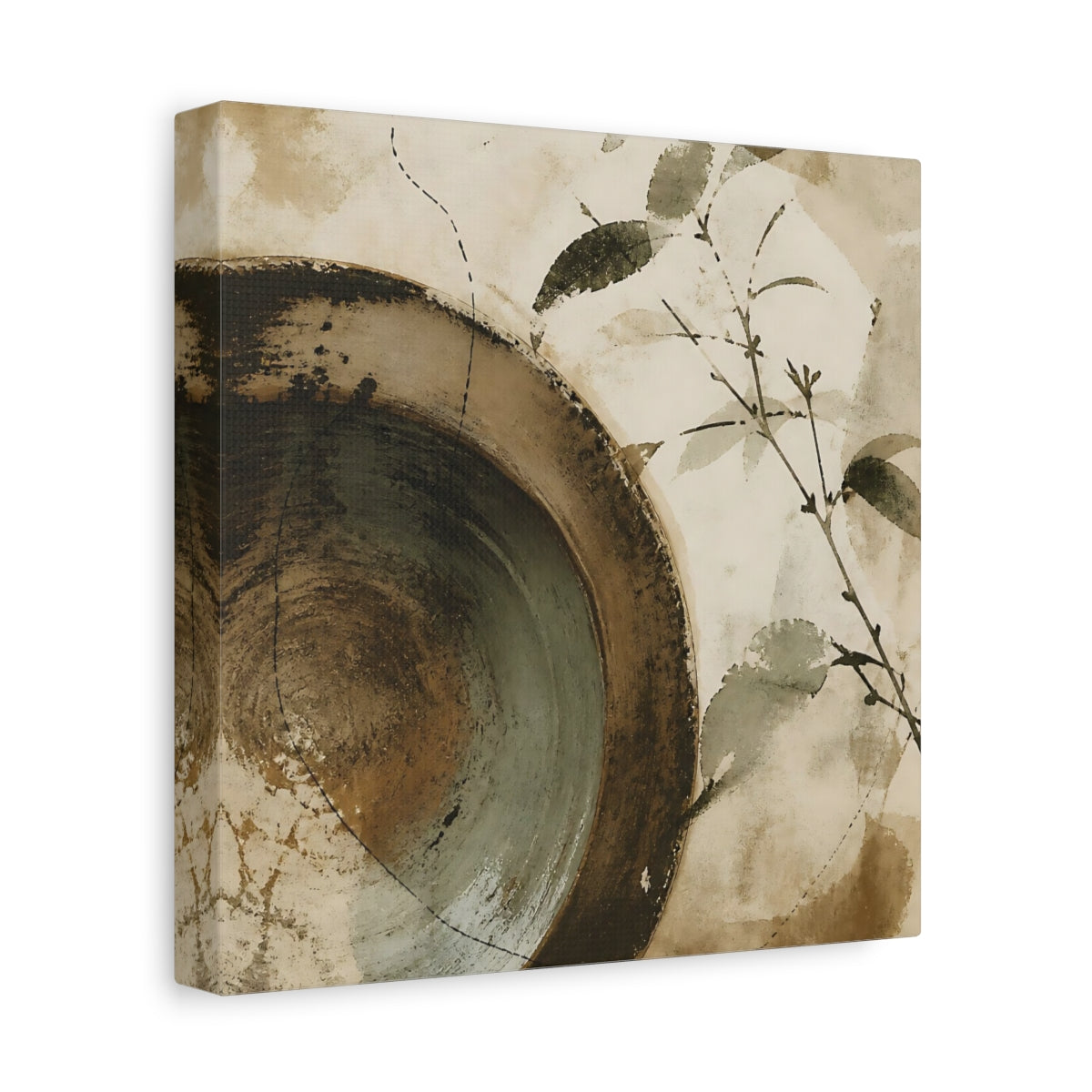 Side Mockup 9. Wabi Sabi Bowl shown as canvas print