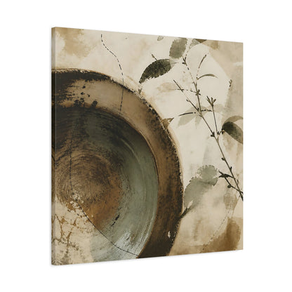 Side Mockup 3. Wabi Sabi Bowl shown as canvas print