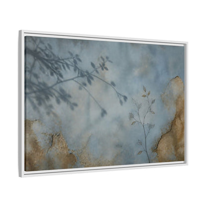 Side Mockup 9. Wabi Sabi Branch Shadow shown as framed canvas print