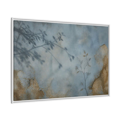 Side Mockup 7. Wabi Sabi Branch Shadow shown as framed canvas print