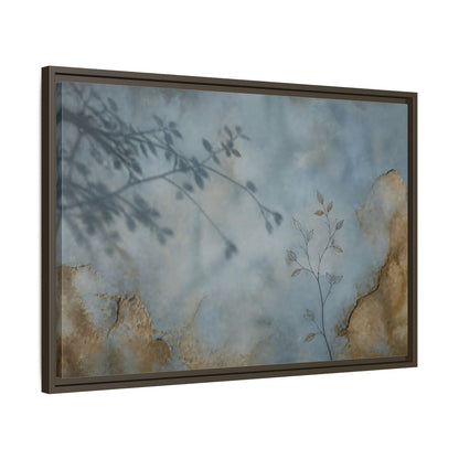 Side Mockup 11. Wabi Sabi Branch Shadow shown as framed canvas print