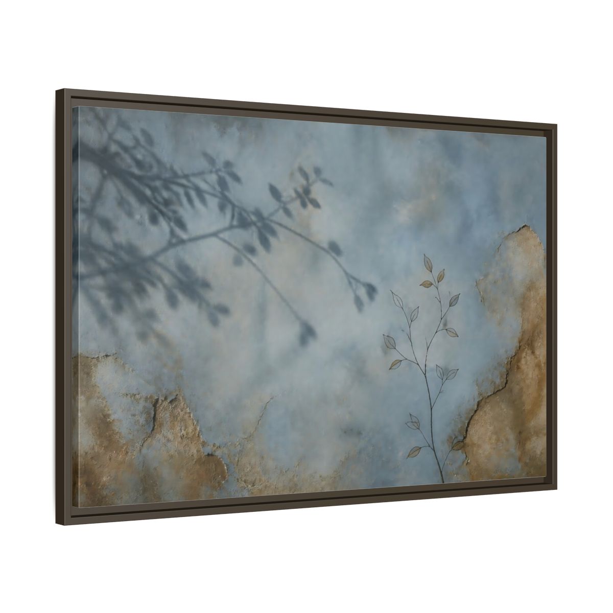 Main Mockup. Wabi Sabi Branch Shadow shown as framed canvas print