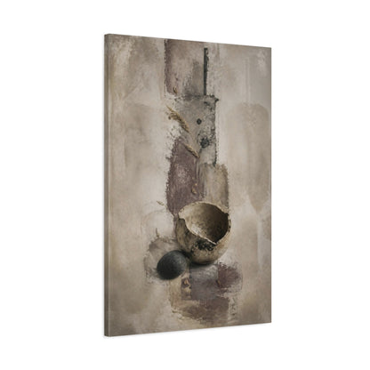 Main Mockup. Wabi Sabi Broken Bowl shown as canvas print