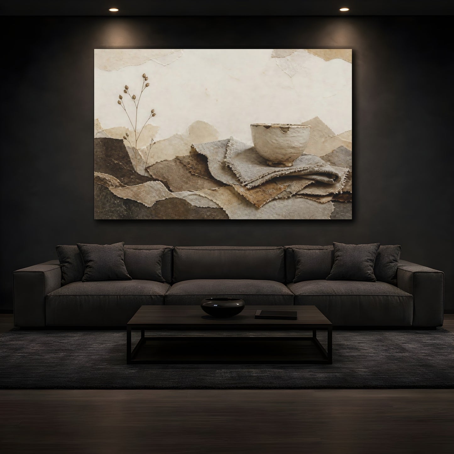 Mockup 3. Wabi Sabi Chipped Cup shown as canvas print
