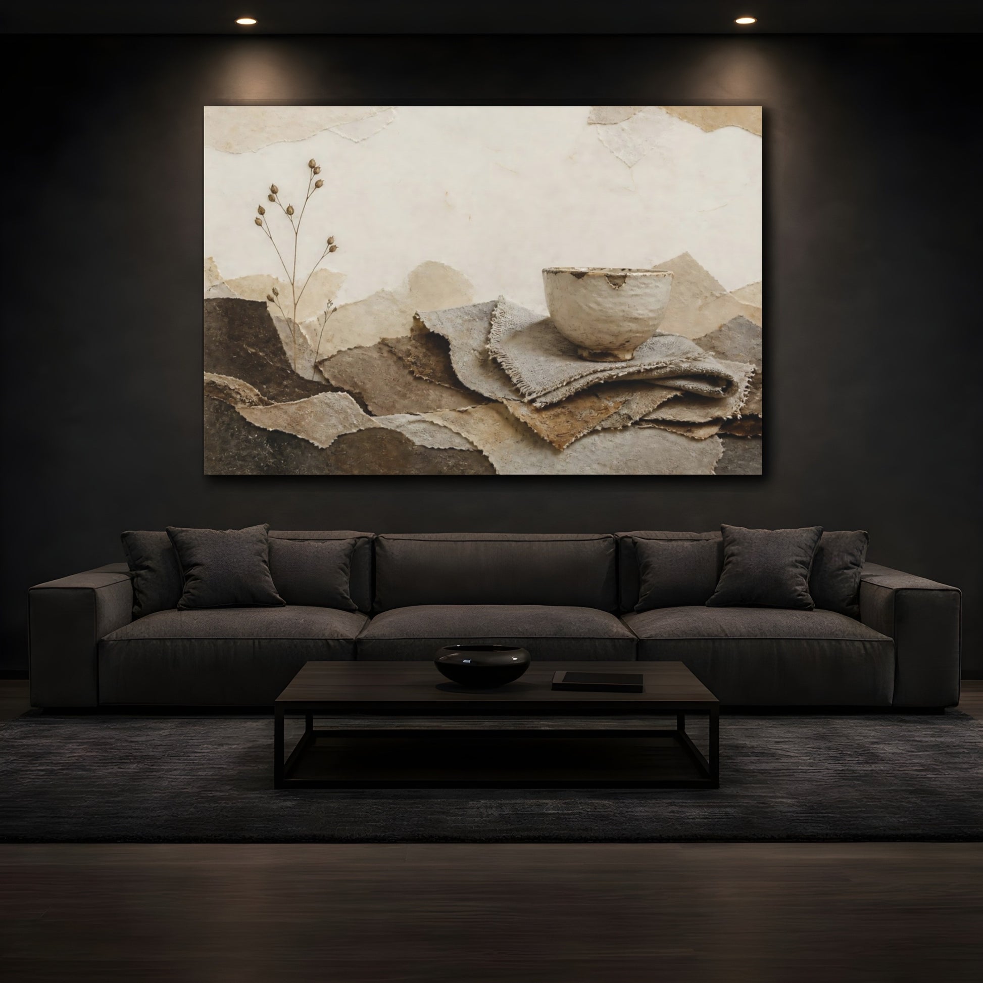 Mockup 3. Wabi Sabi Chipped Cup shown as canvas print