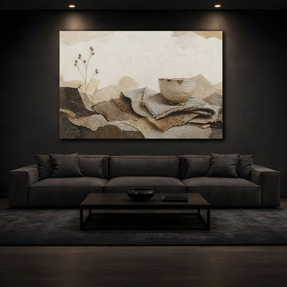 Mockup 3. Wabi Sabi Chipped Cup shown as canvas print