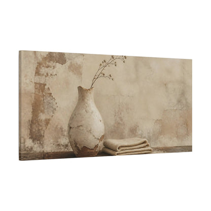 Main Mockup. Wabi Sabi Chipped Vase shown as canvas print
