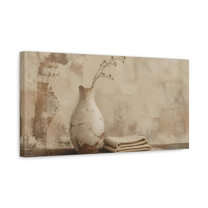 Side Mockup 3. Wabi Sabi Chipped Vase shown as canvas print