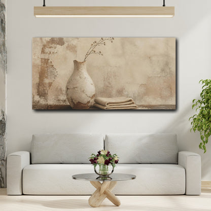 Mockup 2. Wabi Sabi Chipped Vase shown as canvas print