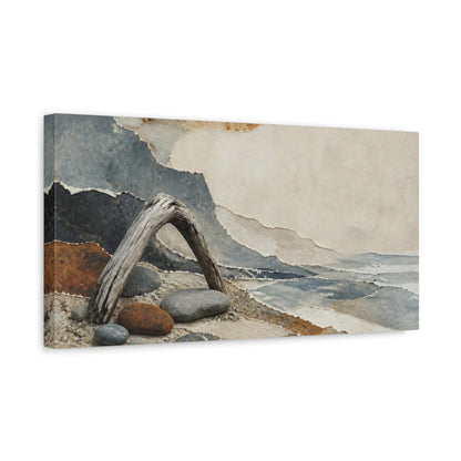 Side Mockup 3. Wabi Sabi Driftwood Arch shown as canvas print