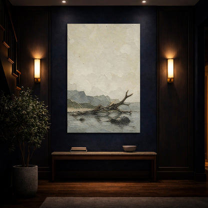 Mockup 4. Wabi Sabi Driftwood shown as canvas print