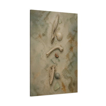 Side Mockup 1. Wabi Sabi Driftwood Study shown as canvas print