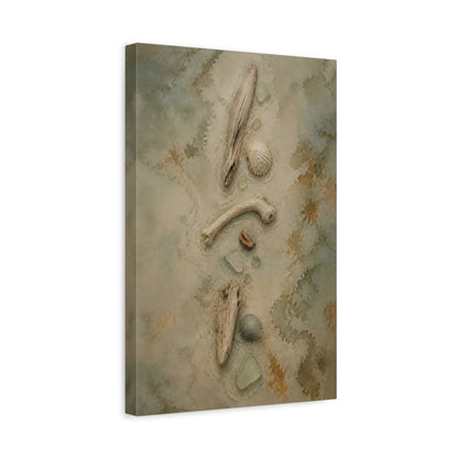 Side Mockup 4. Wabi Sabi Driftwood Study shown as canvas print