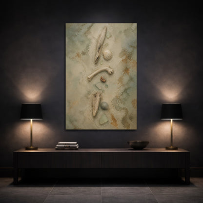 Mockup 3. Wabi Sabi Driftwood Study shown as canvas print