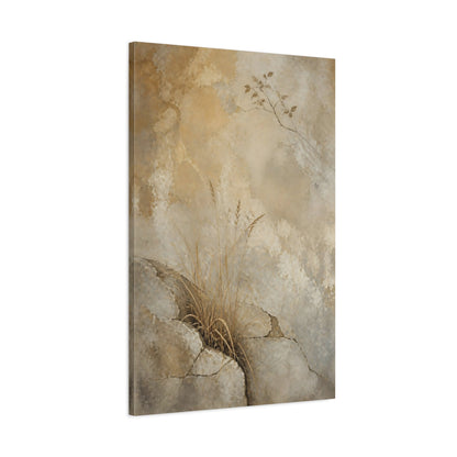 Main Mockup. Wabi Sabi Dry Grass shown as canvas print