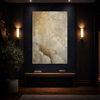 Mockup 4. Wabi Sabi Dry Grass shown as canvas print