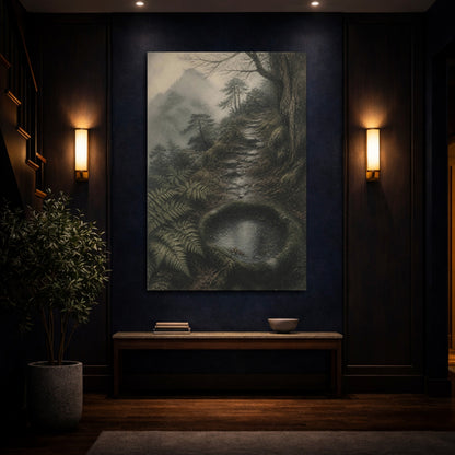 Mockup 4. Wabi Sabi Moss Ring shown as canvas print