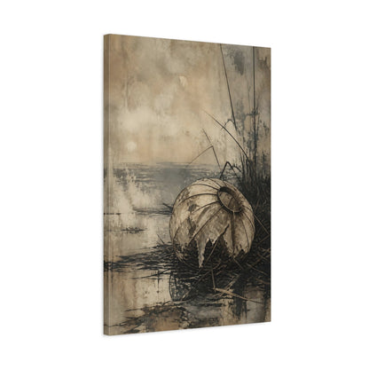 Side Mockup 2. Wabi Sabi Paper Lantern shown as canvas print