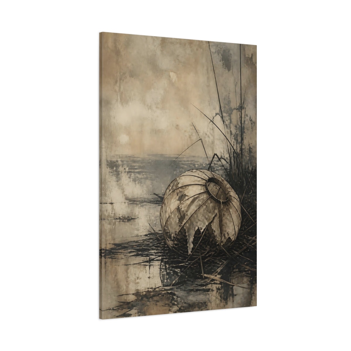 Side Mockup 1. Wabi Sabi Paper Lantern shown as canvas print