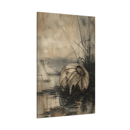 Side Mockup 1. Wabi Sabi Paper Lantern shown as canvas print