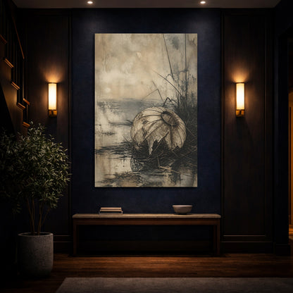 Mockup 4. Wabi Sabi Paper Lantern shown as canvas print