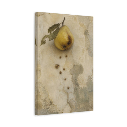 Side Mockup 4. Wabi-Sabi Pear Study shown as canvas print