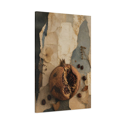 Main Mockup. Wabi Sabi Pomegranate Study shown as canvas print