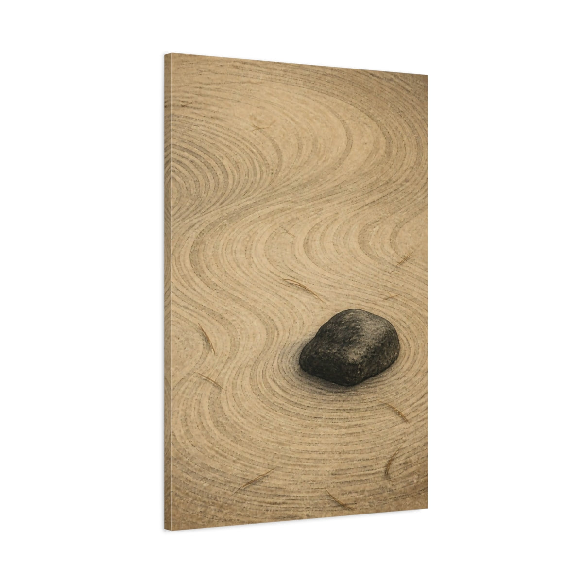 Main Mockup. Wabi Sabi Rock Garden shown as canvas print