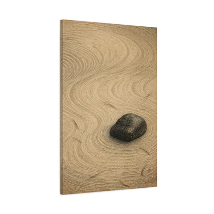 Main Mockup. Wabi Sabi Rock Garden shown as canvas print