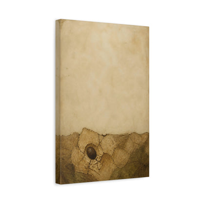 Side Mockup 4. Wabi Sabi Seed In Clay shown as canvas print