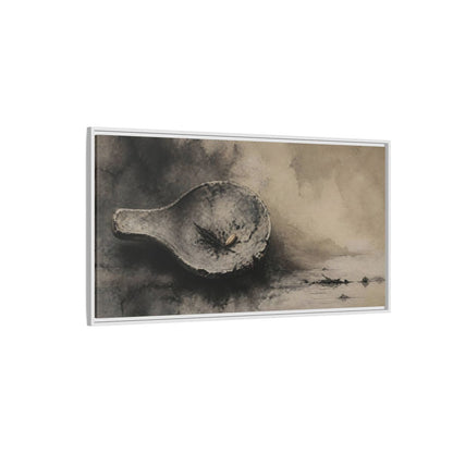 Side Mockup 3. Wabi Sabi Spoon Rest shown as framed canvas print
