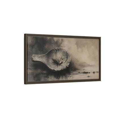 Main Mockup. Wabi Sabi Spoon Rest shown as framed canvas print