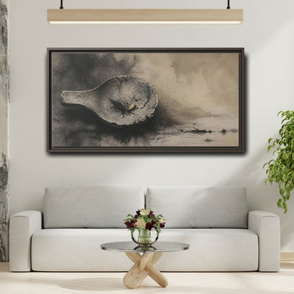 Mockup 2. Wabi Sabi Spoon Rest shown as framed canvas print