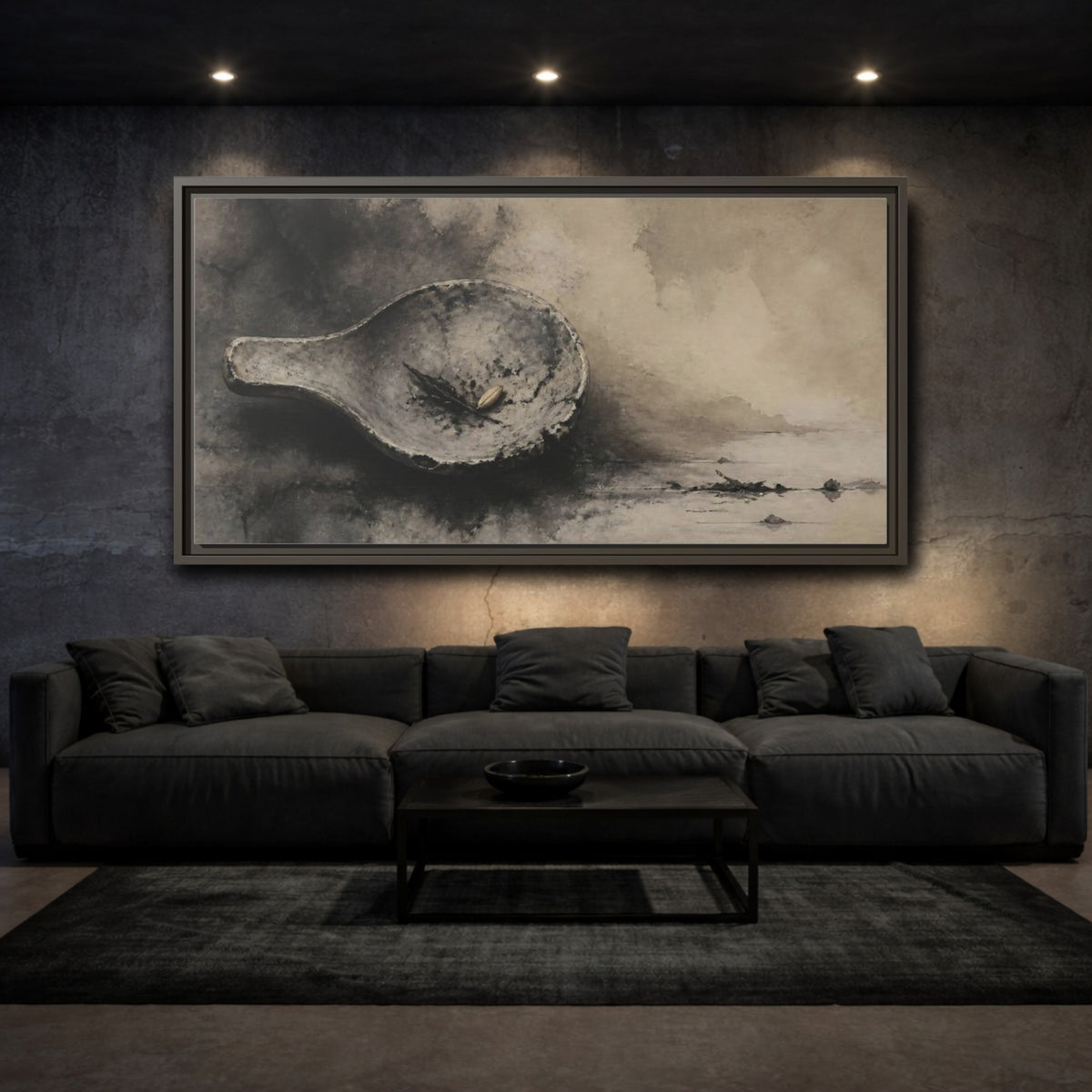 Mockup 3. Wabi Sabi Spoon Rest shown as framed canvas print