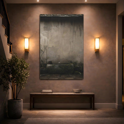 Mockup 2. Wabi Sabi Stone Trough shown as canvas print