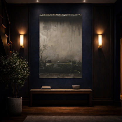 Mockup 4. Wabi Sabi Stone Trough shown as canvas print